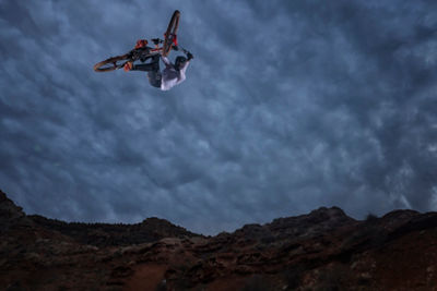 guy on bicycle in air