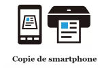 Icône de copie de smartphone