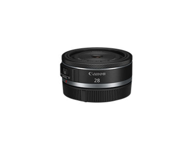 RF28mm F2.8 STM - Slanted View with Cap On 