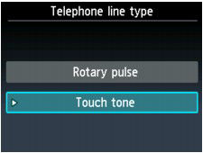 Setting the Telephone Line Type