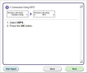 Wireless LAN setup using WPS Method (Mac)