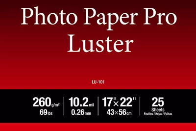 Photo Paper Pro Luster LU-101 (17X22) 25 Sheets