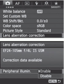 Lens Peripheral Illumination Correction