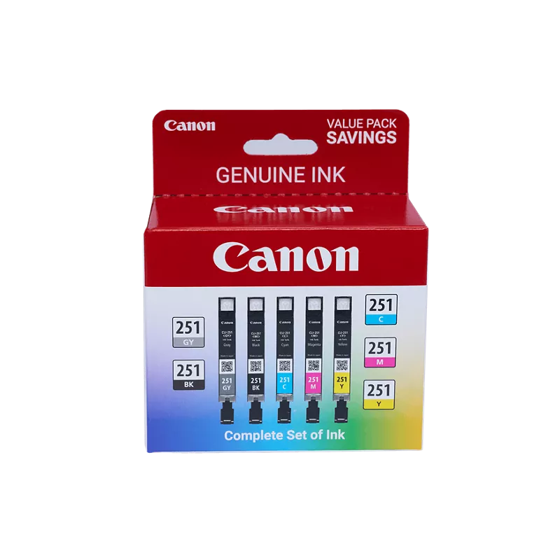 Canon CLI-251 CMYKGY 5-ink tanks Value Pack - 5-pack - gray black