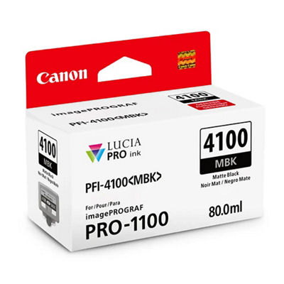 Canon Lucia PRO II PFI-4100 Original Inkjet Ink Cartridge - Matte Black Pack - 80 mL