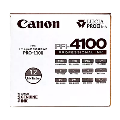 Emballage économique de douze cartouches de couleur PFI-4100