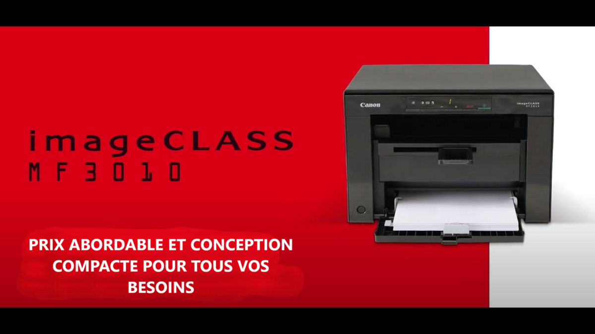 Imprimante imageCLASS MF3010 ; Abordable et compact