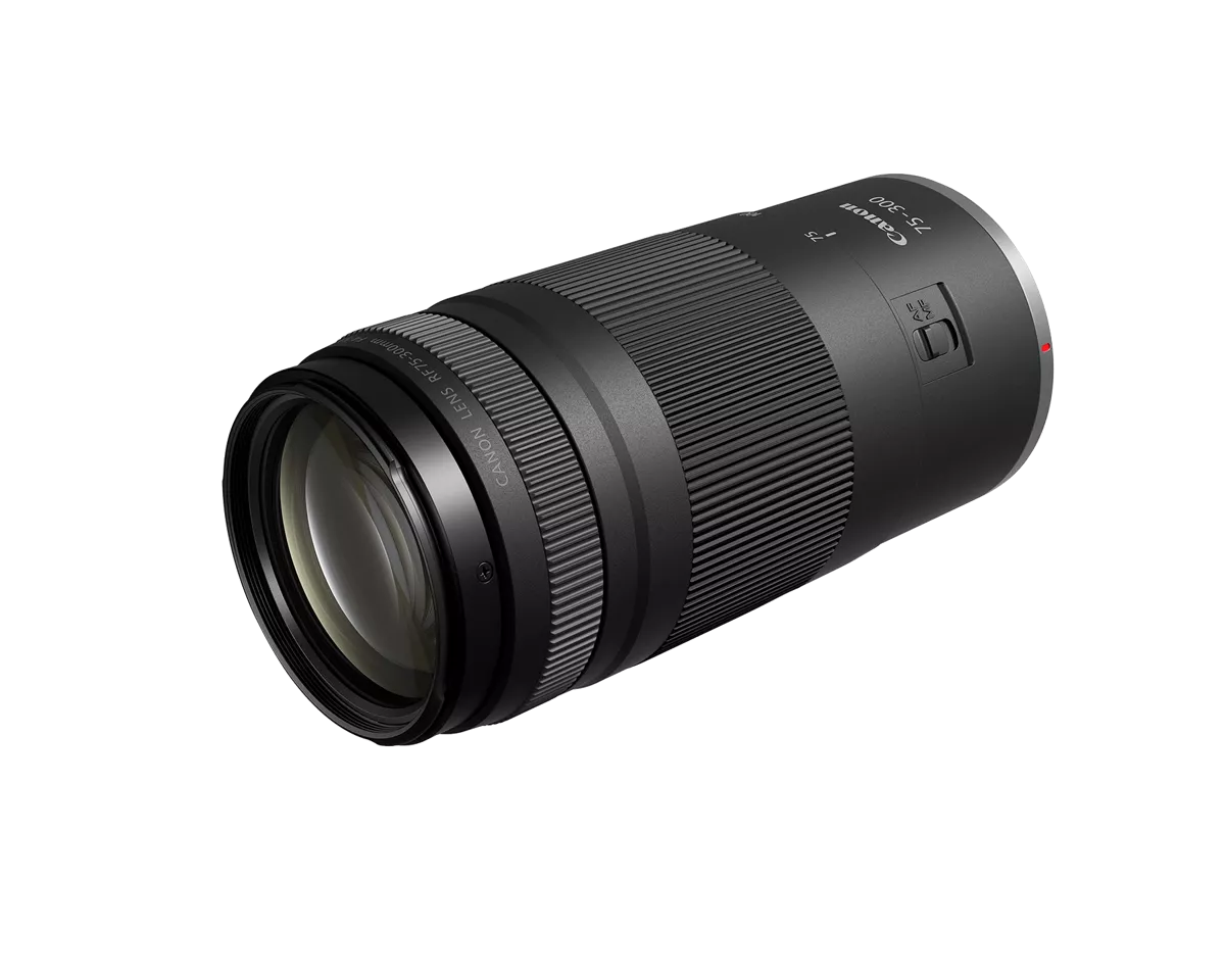 Canon RF75-300mm F4-5.6 telephoto lens, official product image