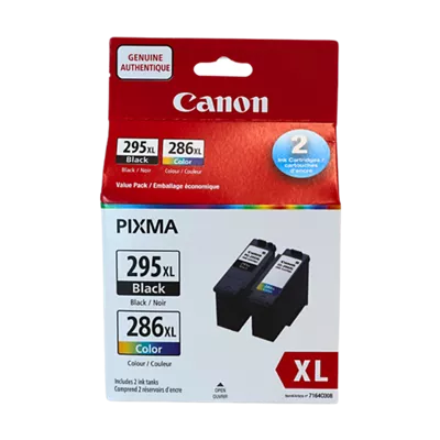 PG-295XL / CL-286XL Black and Colour Ink Value Pack