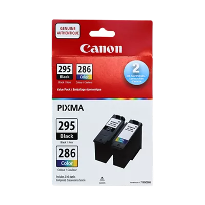 PG-295 / CL-286 Black and Colour Ink Value Pack