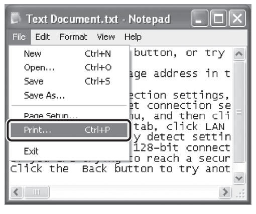 Print in undefined size of paper