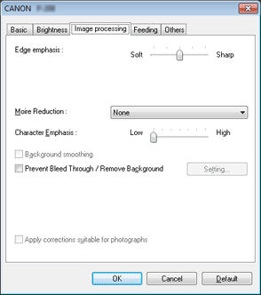 Scanner Settings - Windows