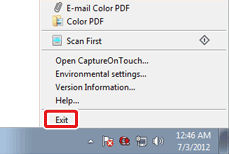 Starting and Exiting CaptureOnTouch - Windows