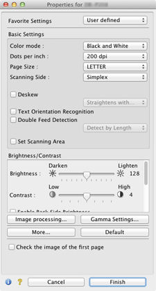 Scanner Settings - Mac (P-208)