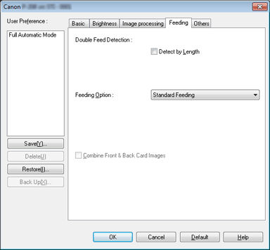 Configuration and Functions of the Scanner Driver - Windows