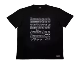 Canon Camera History  T-Shirt (Black)