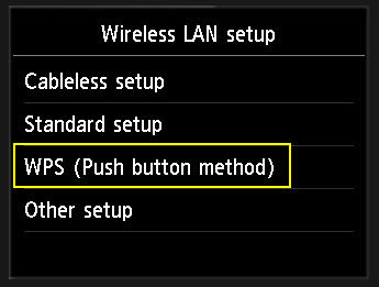 WPS Wireless LAN Setup - PIXMA MG7720