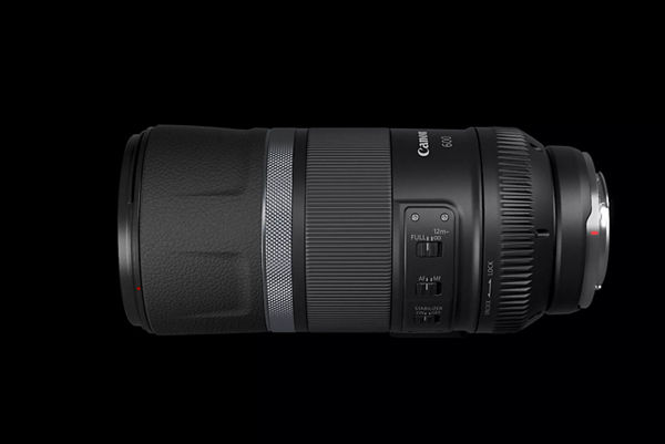 Vue latérale RF600mm F11 IS STM