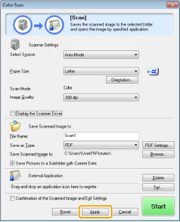 Scanning with the MF Toolbox (D1300 Series)