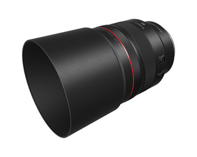 Canon RF85mm F2.8L DS - Slant with hood
