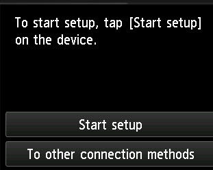 To start  setup, tap Start setup