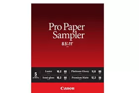 Pack d'échantillons de papier Pro - LU-101/SG-201/PT-101/PM-101 - 8.5 po x 11 po (5 feuilles par chacune)