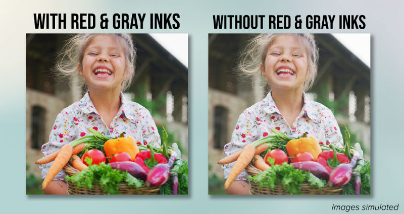 PIXMA G620 - Expanded color gamut comparison