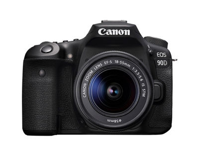 Canon EOS 90D - Front with EF-S 18-55mm STM lens