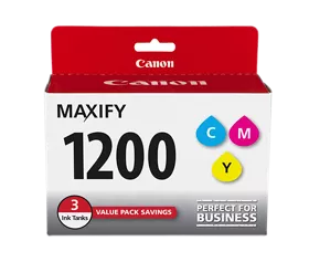 PGI-1200 Cyan, Magenta & Yellow 3 Ink Tank Value Pack