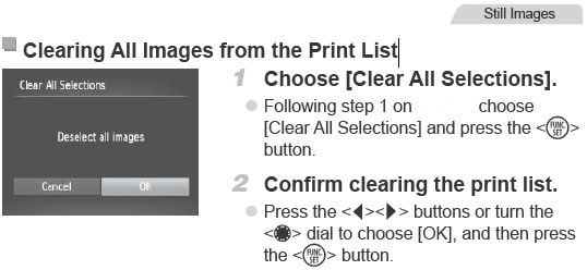 Clearing All Images from the Print List