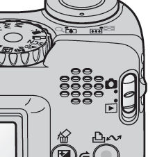 Powering on the PowerShot A570 IS.