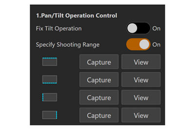 Pan/Tilt Movement Restrictions