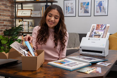Person Using Canon Scanner