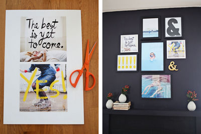 Paper Decorations Made With a Canon Printer Put into Frames