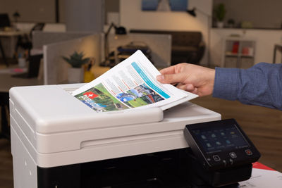 Person Using Canon Printer