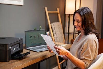 Person Using Canon Printer