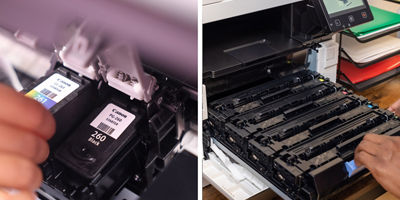 Person Changing Ink and Toner