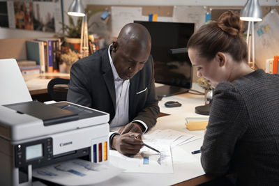 People Using Canon Printer