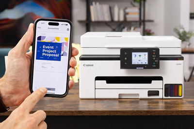 Person Printing Using Their Phone