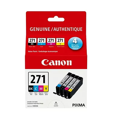 Emballage économique d\'encres noire, cyan, magenta et jaune CLI-271
