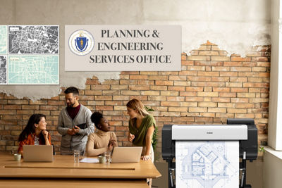 Men and women working in an office