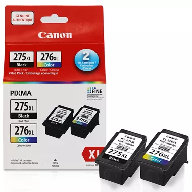 PG-275XL/CL-276XL Noir et couleur encre Emballage économique
