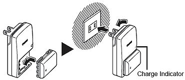 Procedure for charging the battery PowerShot G7 or G9