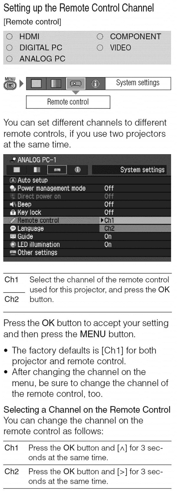 How to Setup the Remote Control Channel on the WUX10