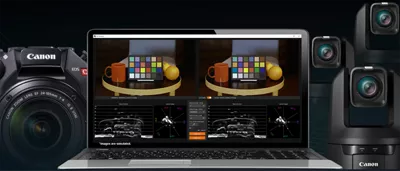 Laptop In Between Canon Products