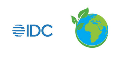 IDC logo with globe with leaf