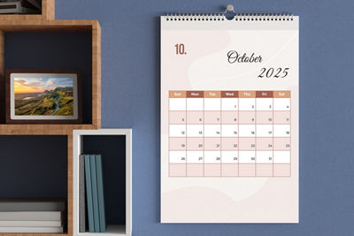 Calendar hanging on the wall