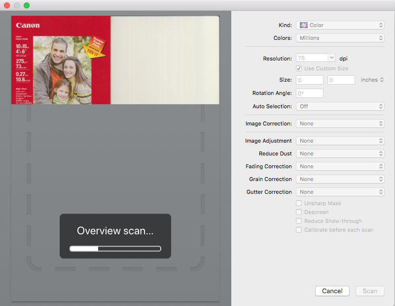 How Do I Crop an Image When Scanning? (macOS)