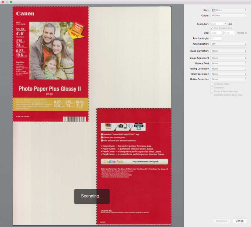 How Do I Crop an Image When Scanning? (macOS)