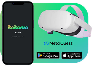 smartphone with kokomo logo and VR headset
